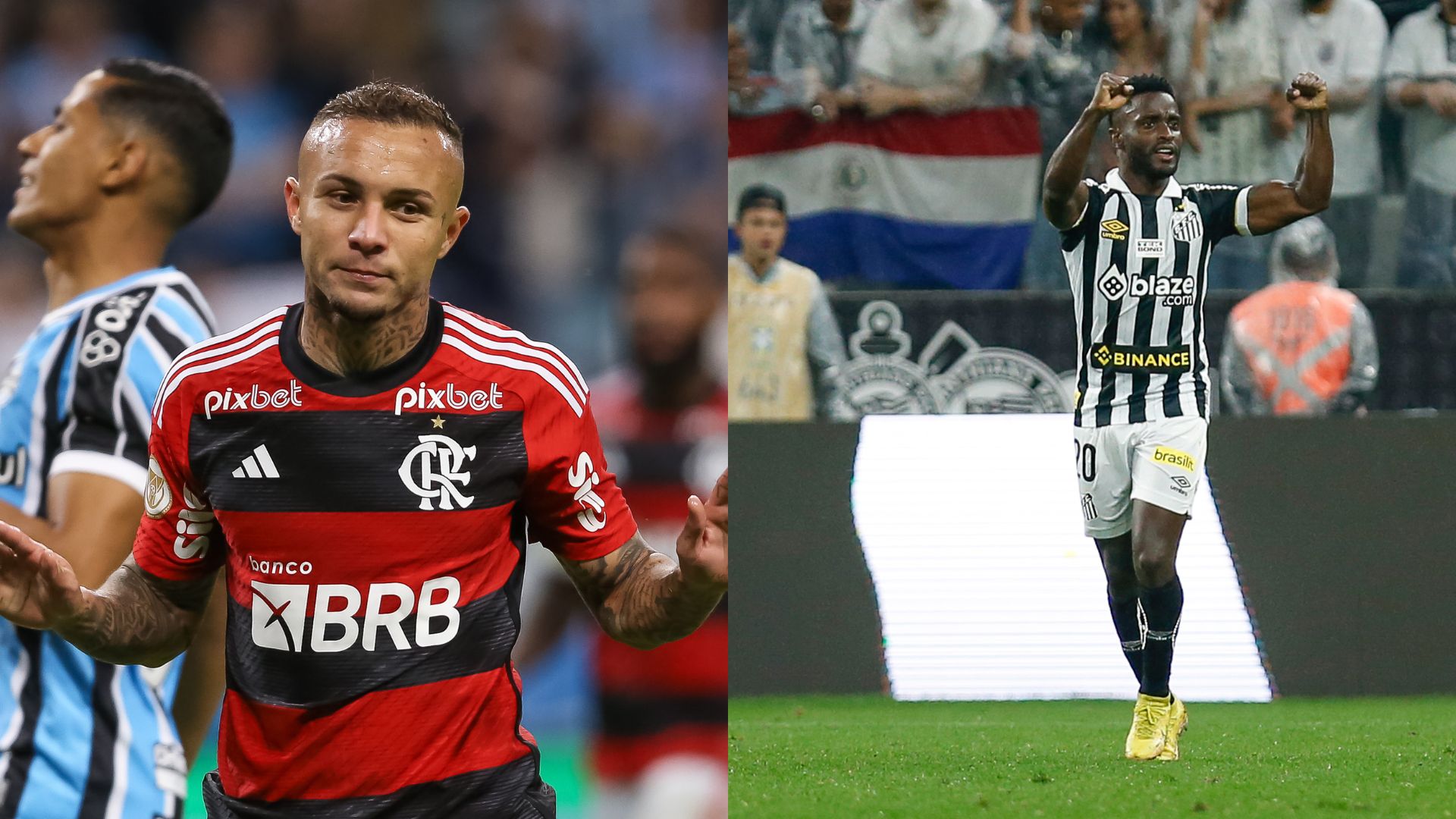 Flamengo e Santos pelo Brasileirão - Getty Images