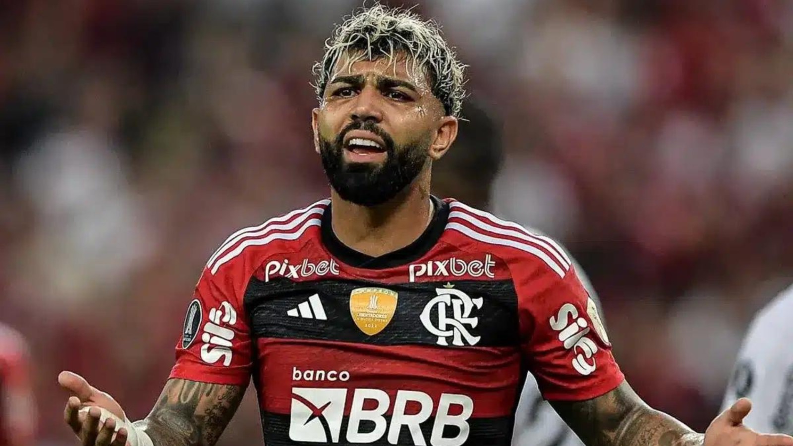 Gabriel Barbosa vestindo a camisa do Flamanego - Foto: Divulgação Internet