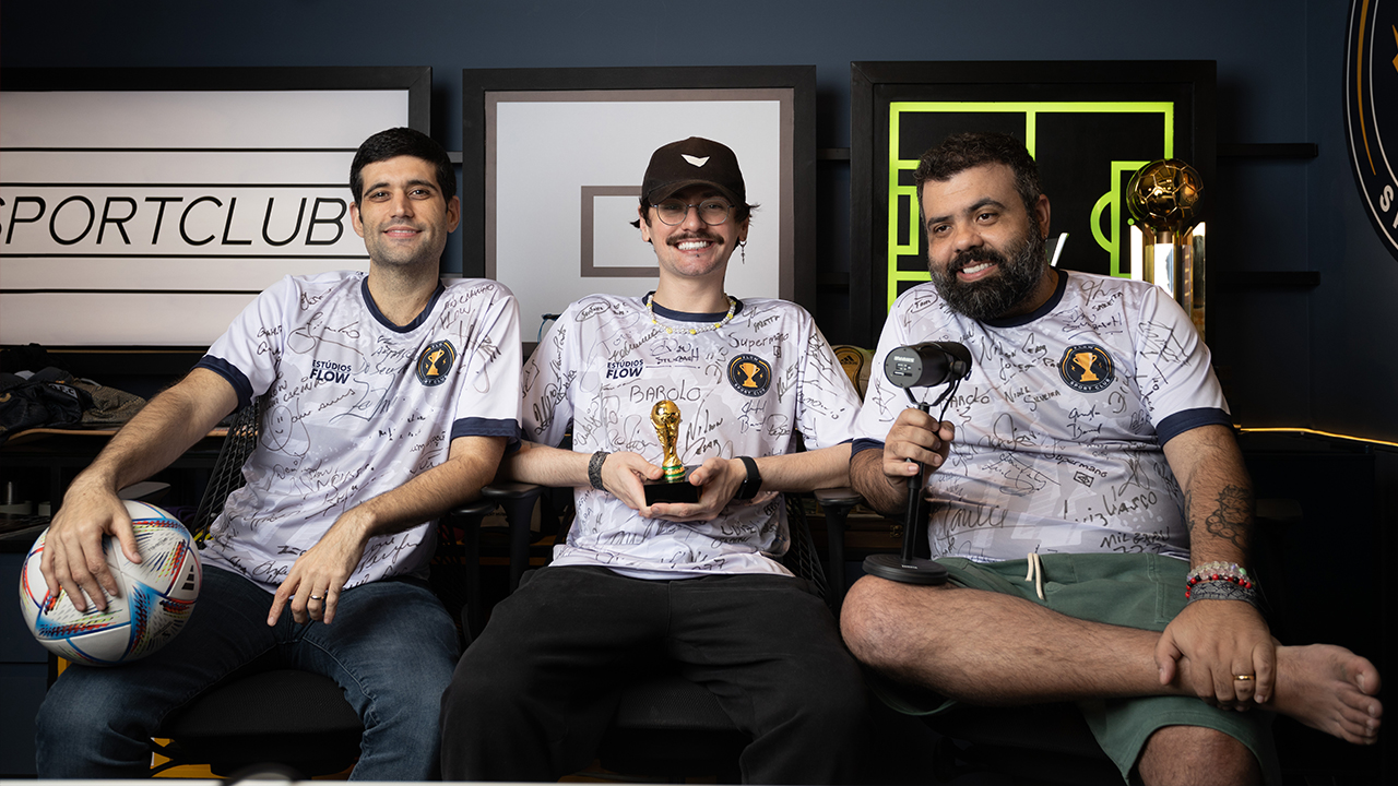 Time do Flow Sport Club celebrou números da transmissão da série B do Campeonato Brasileiro - Divulgação