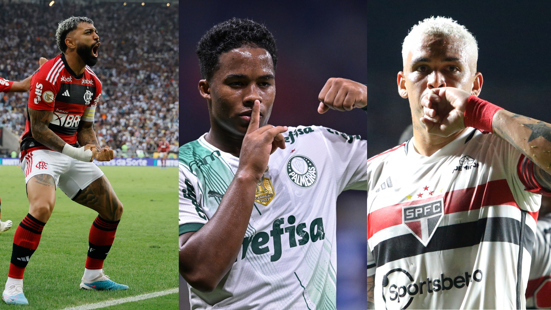 Flamengo/ Palmeiras/ Santos - Getty Images