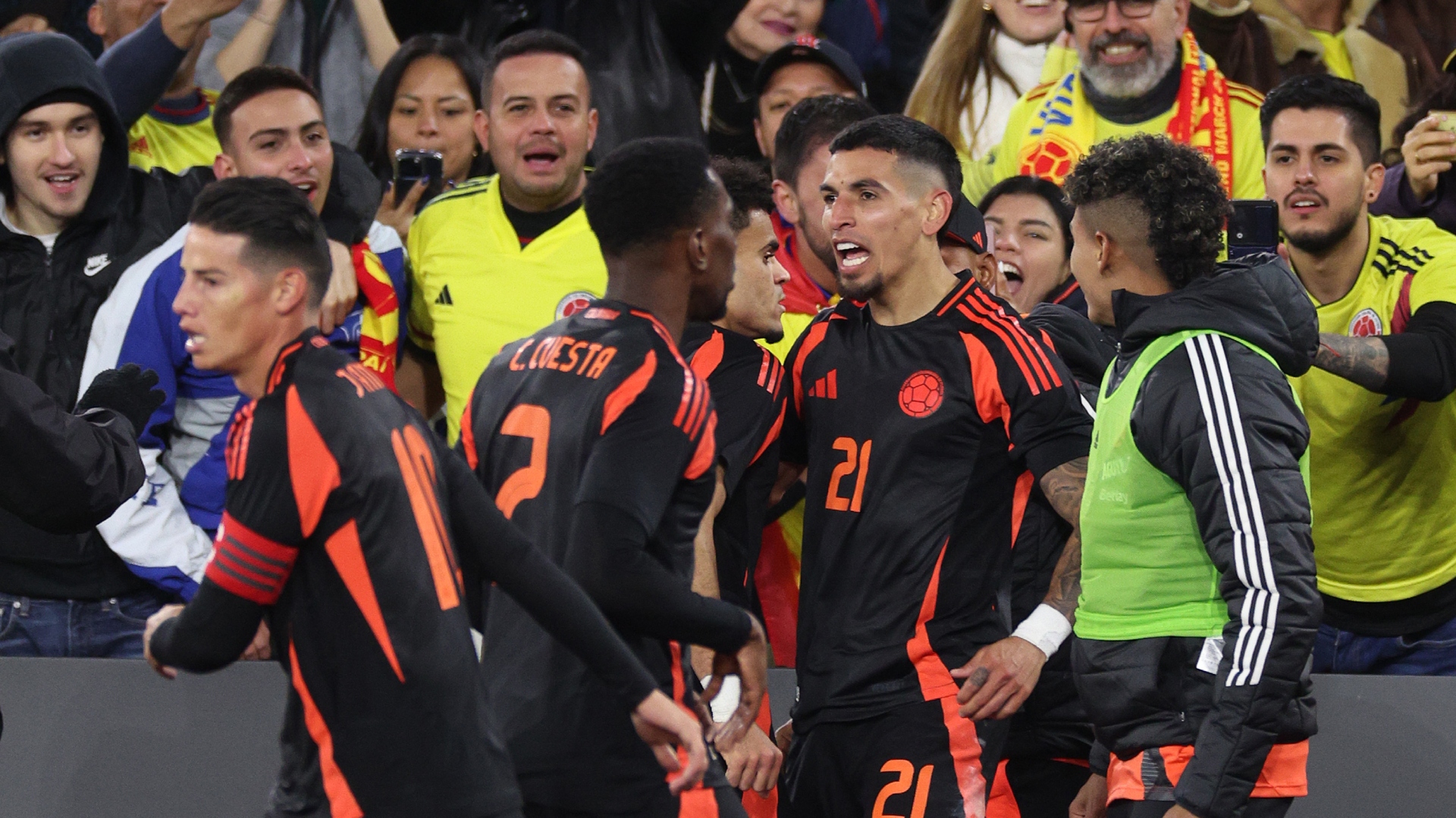 Colômbia contra a Espanha - Getty Images