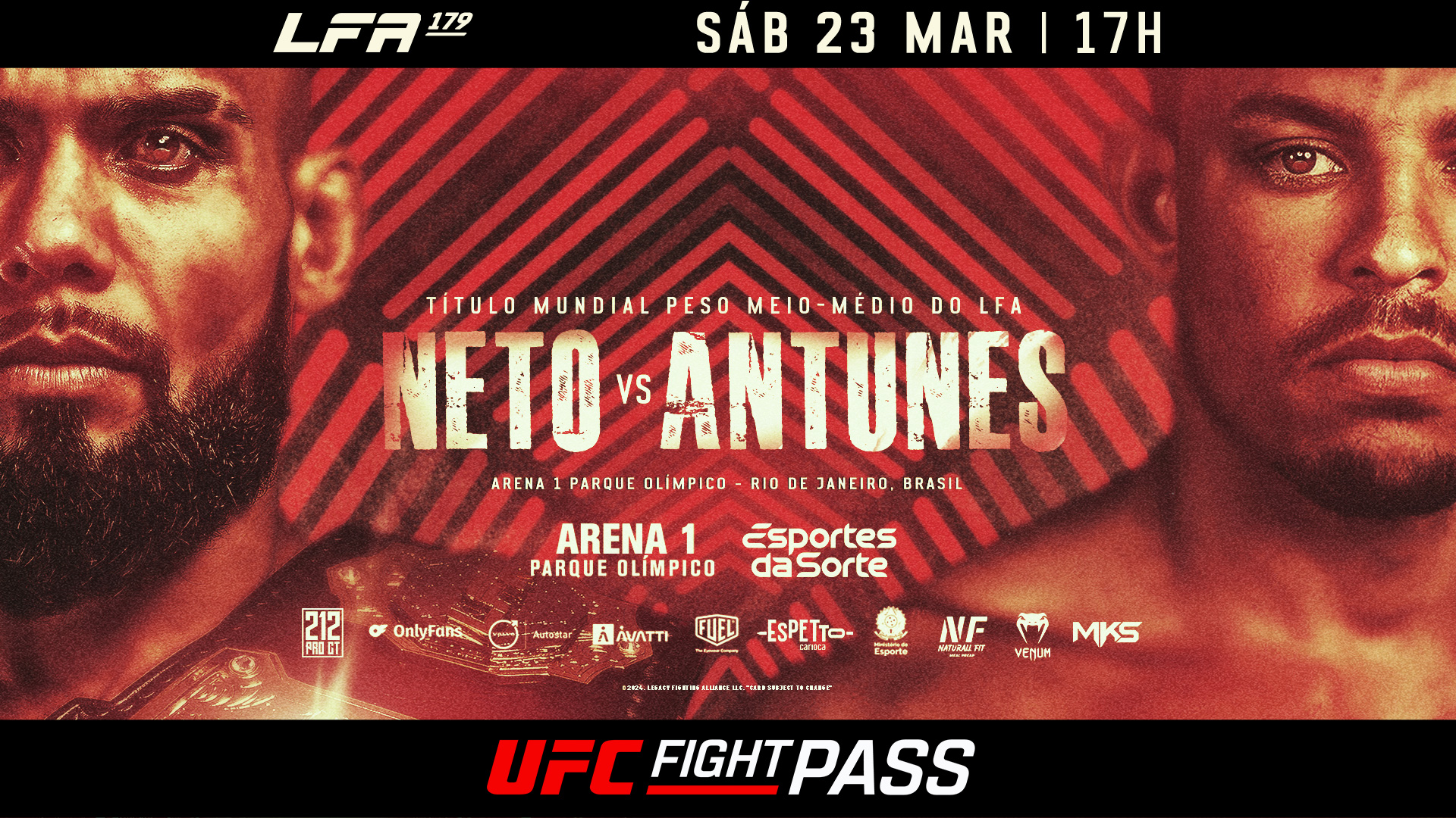 LFA 179 terá disputa de cinturão - LFA Brasil