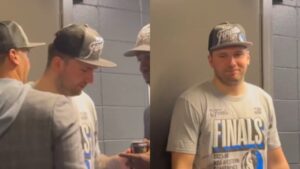 Momento em que Luka tem sua cerveja tirada - Reprodução / Twitter