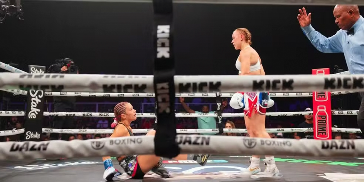 Paige VanZant fez sua estreia no Boxe profissional contra a britânica Elle Brooke - Foto: Reprodução/Instagram