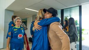 Jogadoras que atuam nos EUA se apresentaram depois - Fabio Souza/CBF
