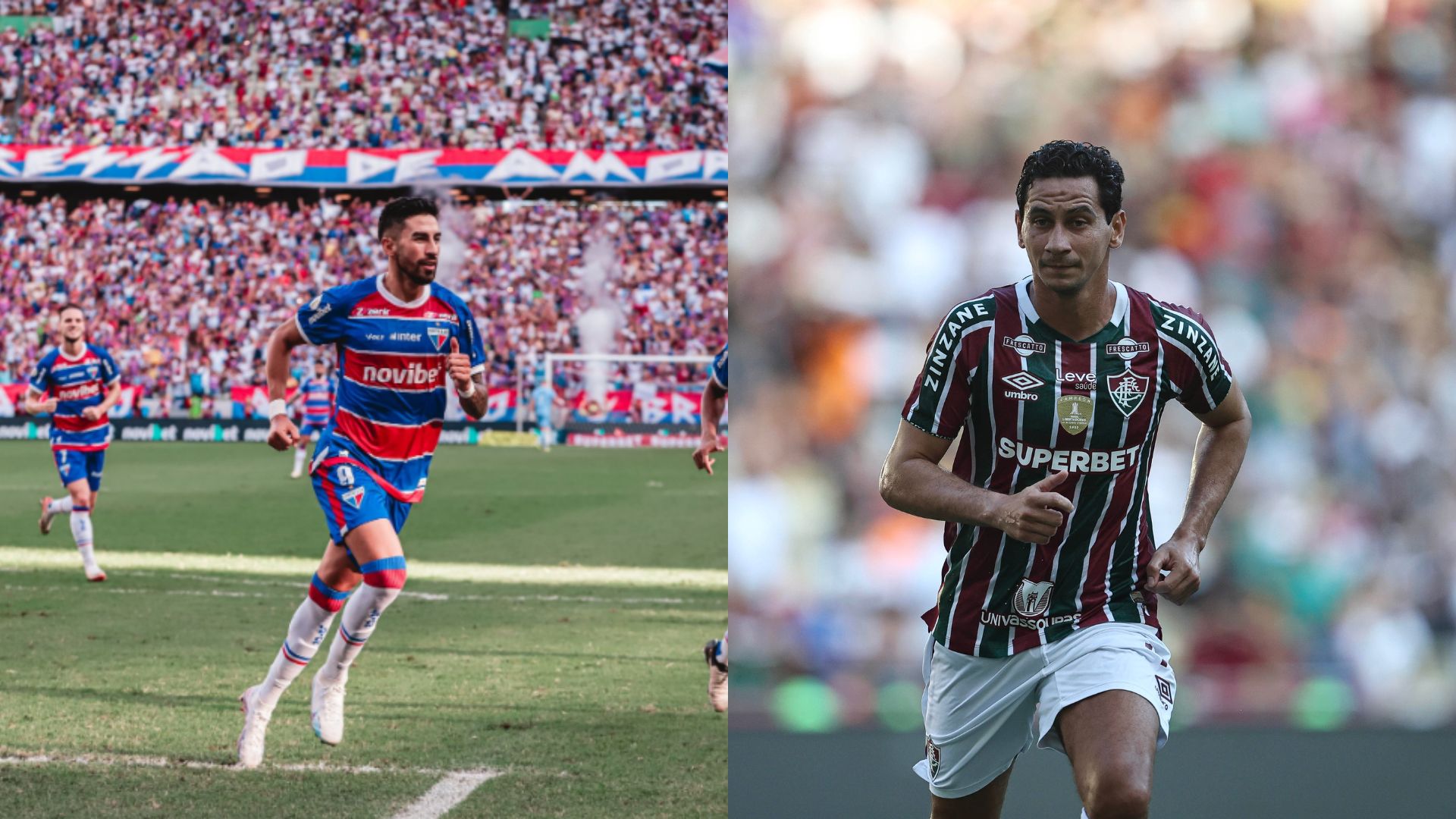 Fortaleza e Fluminense pelo Brasileirão - Divulgação Fortaleza / Leonardo Moreira e Getty Images