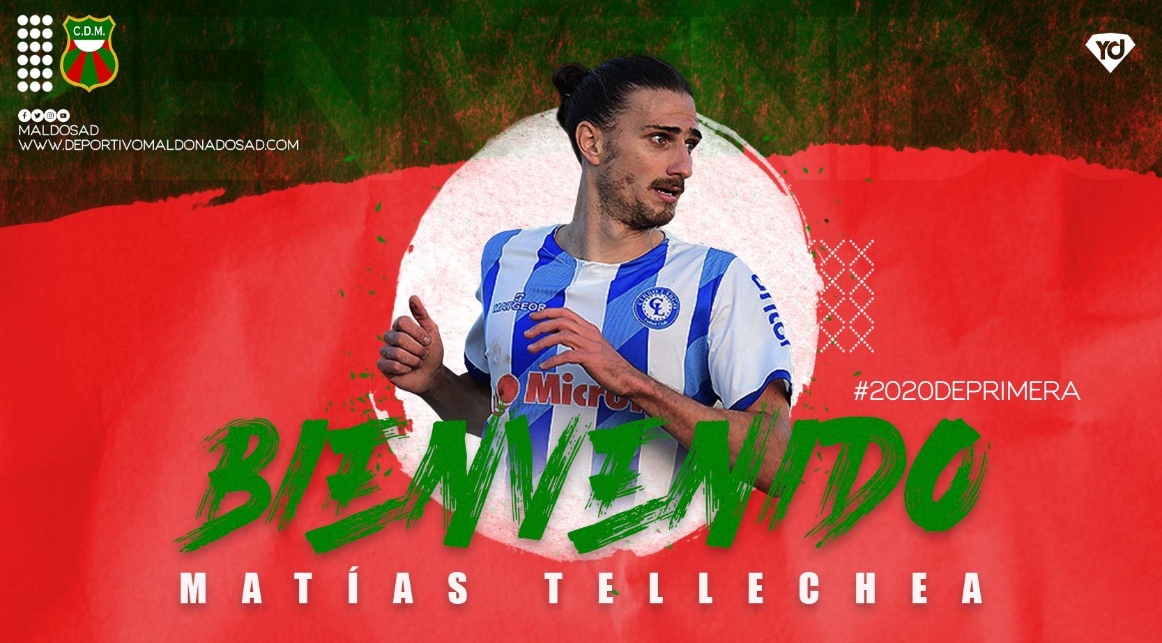 Matias Tellechea volta ao Deportivo Maldonado - Divulgação/Deportivo Maldonado