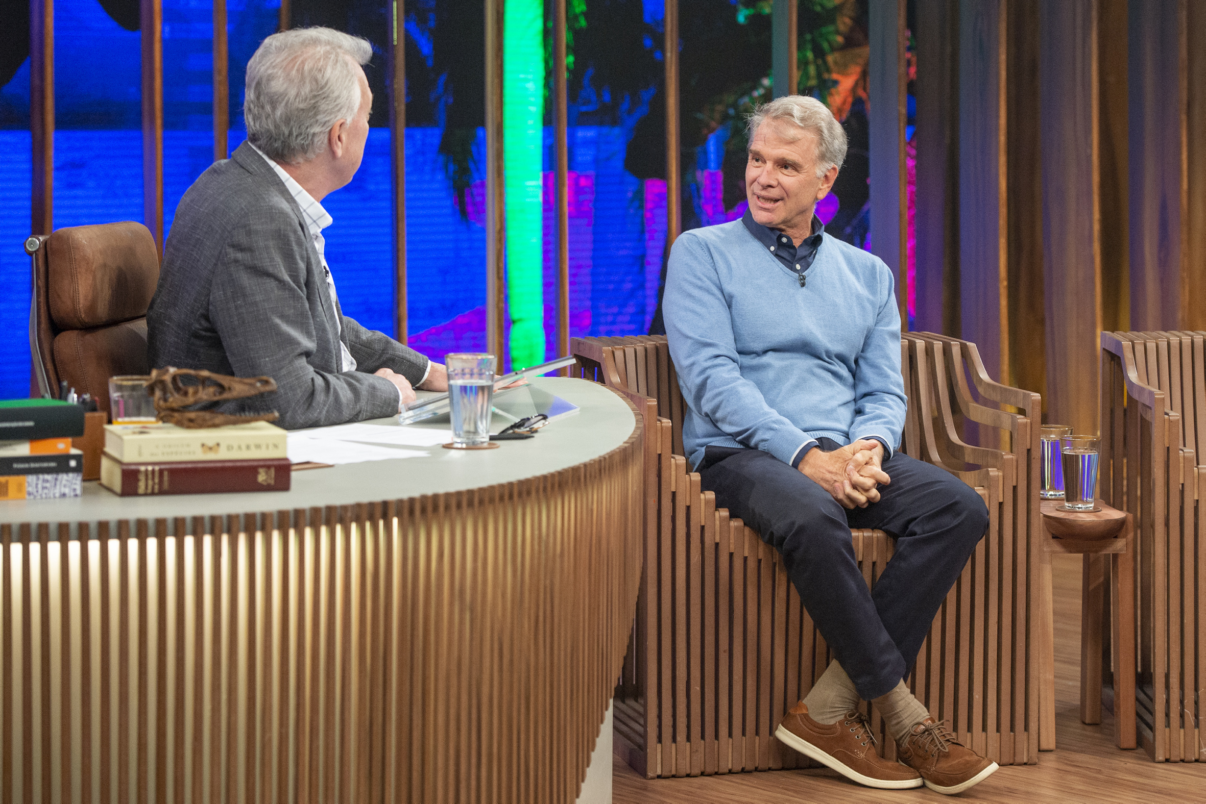 Pedro Bial entrevista o técnico Bernardinho - Globo/Fábio Rocha
