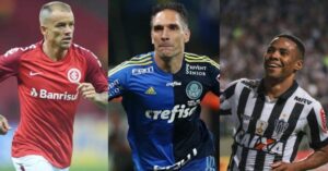 'Alessandro, Fernando Prass e Elias - Divulgação/Internacional-Palmeiras-Atlético MG
