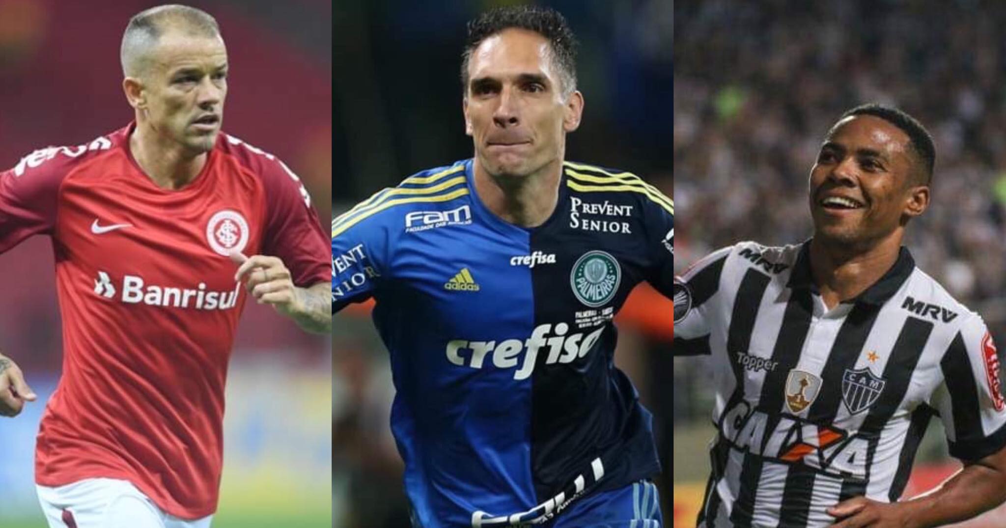 'Alessandro, Fernando Prass e Elias - Divulgação/Internacional-Palmeiras-Atlético MG