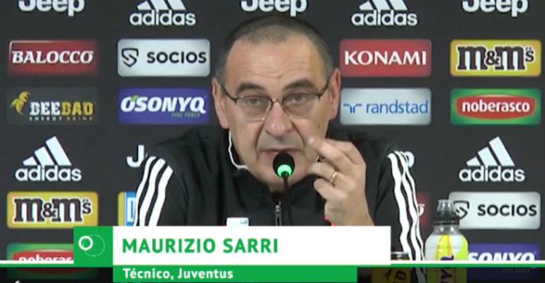 Sarri fez uma crítica ao modo de atuação dos jogadores - Transmissão / DAZN
