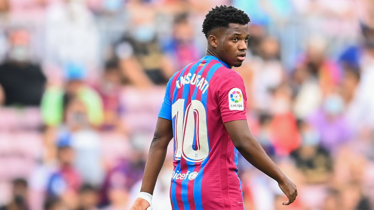 Novo 10 do Barcelona, Ansu Fati minimiza pressão: “Usar essa camisa depois de Leo é um orgulho” - GettyImages