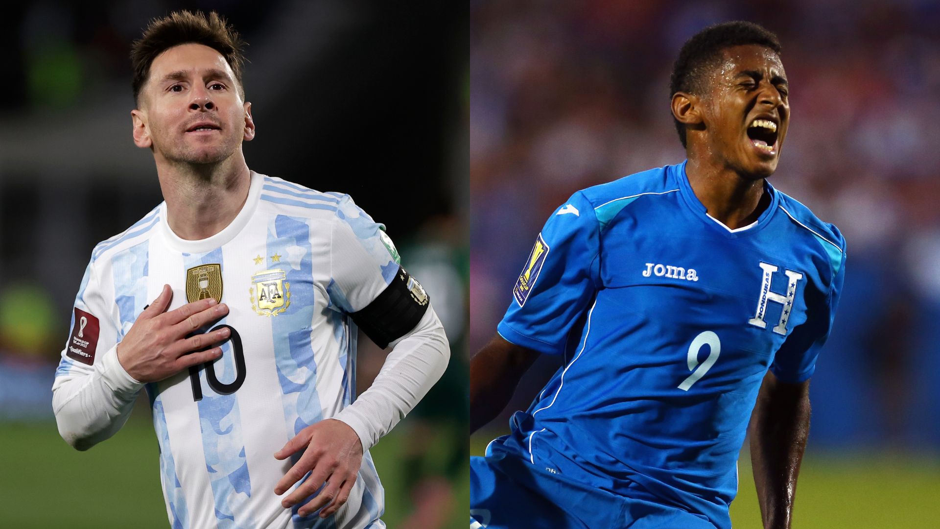 Tom Pennington, Pool / Getty Images - Lionel Messi, da Argentina, e Anthony Lozano, de Honduras
