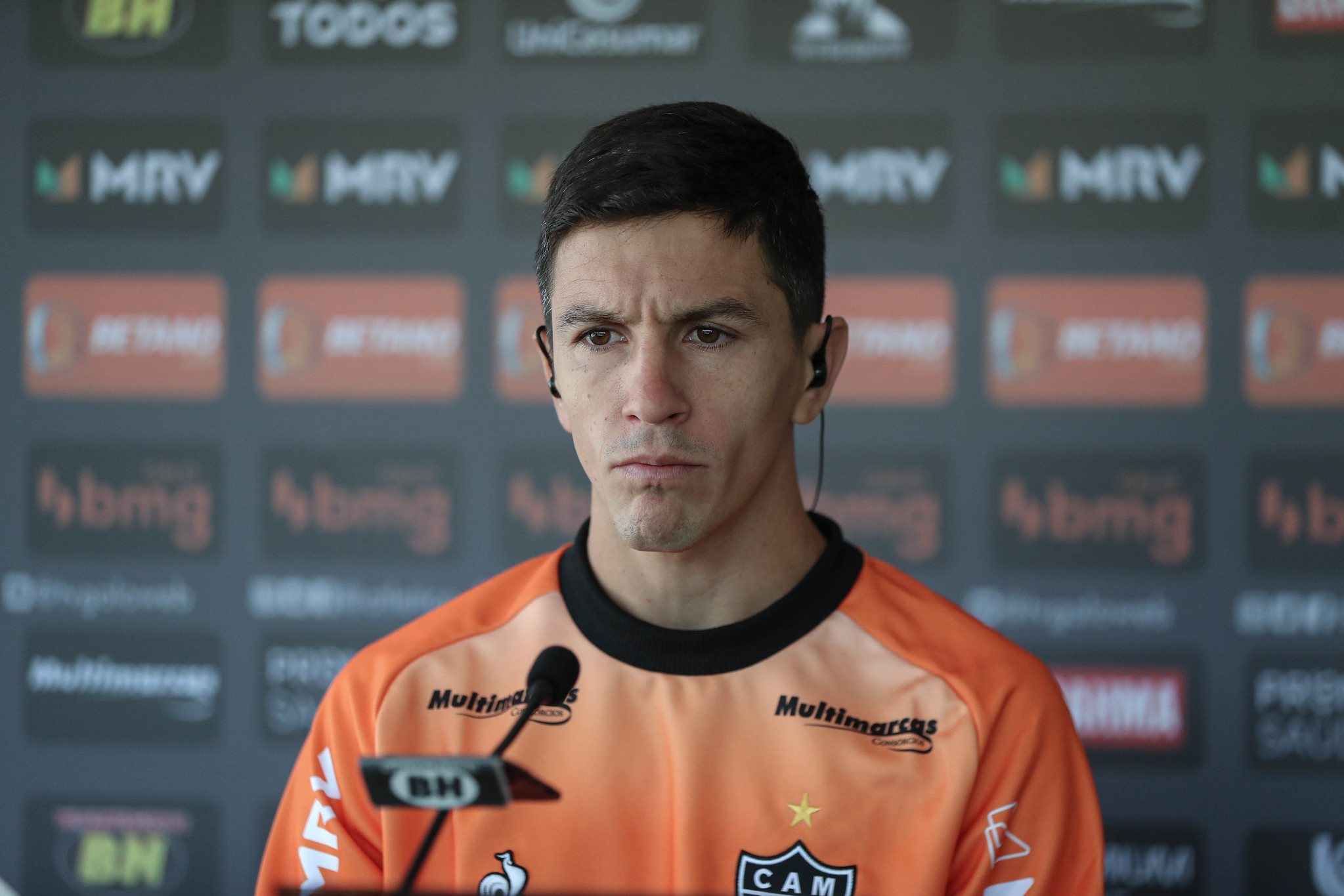 Nacho Fernández, jogador do Atlético-MG durante entrevista coletiva pelo clube - Pedro Souza / Atlético / Flickr