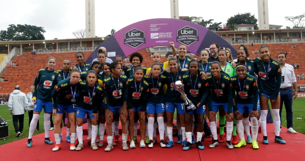 {} - Seleção Feminina (Crédito: Imagens Públicas/Paulo Pinto/AllSports)