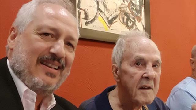 Marcos Brito e a lenda Éder Jofre - Arquivo Pessoal