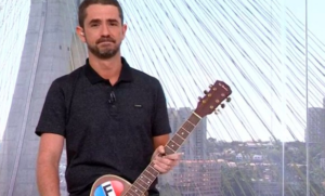 Felipe Andreoli não conteve as lágrimas - Transmissão TV Globo