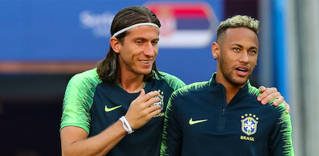 Neymar Jr e Filipe Luís - GettyImages