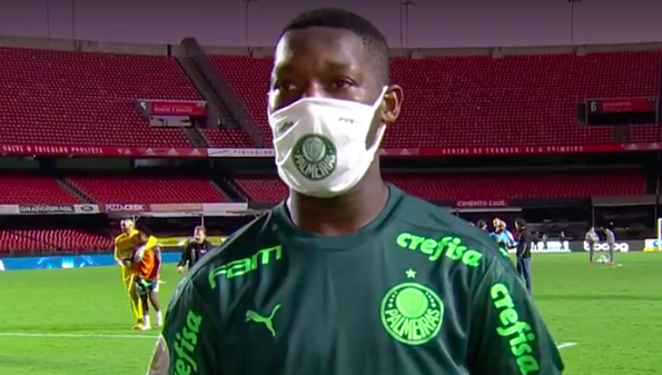 Patrick de Paula, volante do Palmeiras - Transmissão TV Globo