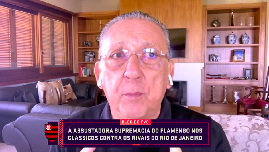 Galvão Bueno comenta desempenho do Flamengo no Brasileirão - Transmissão SporTV