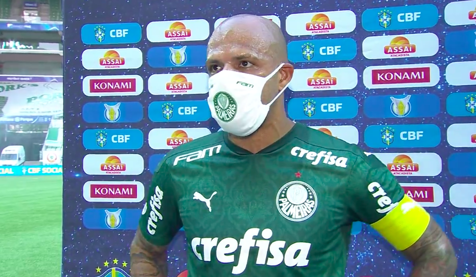 Felipe Melo, zagueiro do Palmeiras - Transmissão TV Globo