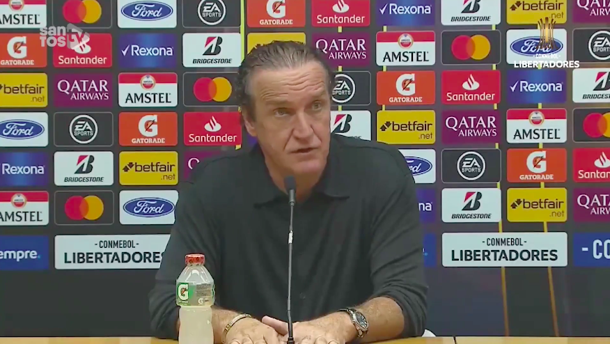 Cuca, técnico do Santos - Transmissão Santos TV