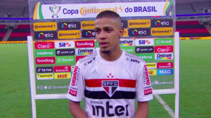 Brenner, atacante do São Paulo - Transmissão TV Globo