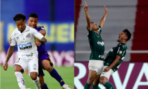 Marinho, atacante do Santos, e Rony, atacante do Palmeiras - GettyImages