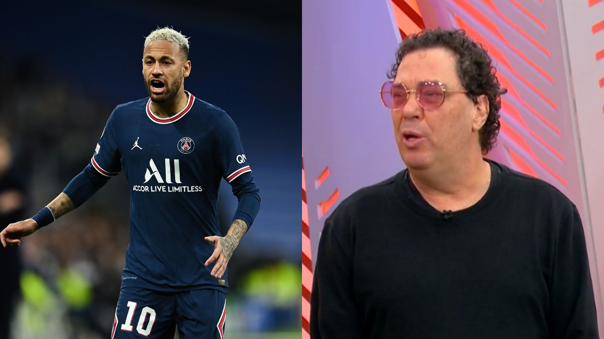 Casagrande e Neymar tiveram alguns problemas no passado - Transmissão Globo Esporte/GettyImages