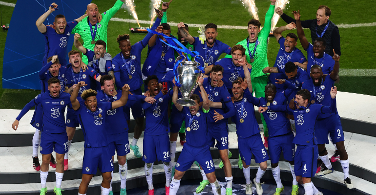 Jogadores do Chelsea comemorando o título da Champions League - GettyImages