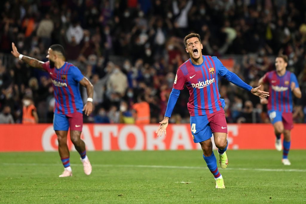 Coutinho desabafa após marcar gol pelo Barcelona: “Tem sido difícil” - GettyImages