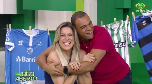 Denilson e Renata Fan - Reprodução/Band