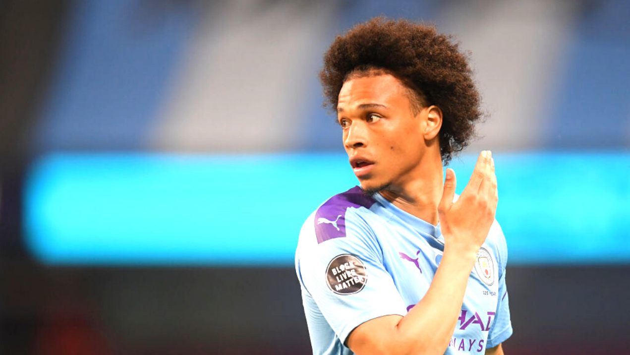 Leroy Sané em ação com a camisa do Manchester City - GettyImages
