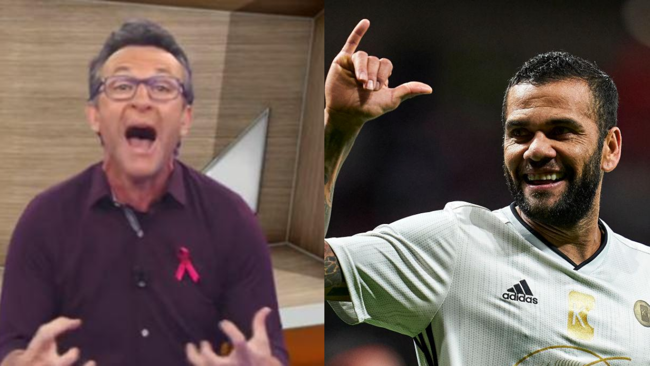 Pegou fogo! Neto responde comentário de Daniel Alves nas redes sociais e dispara - Transmissão TV Bandeirantes/GettyImages