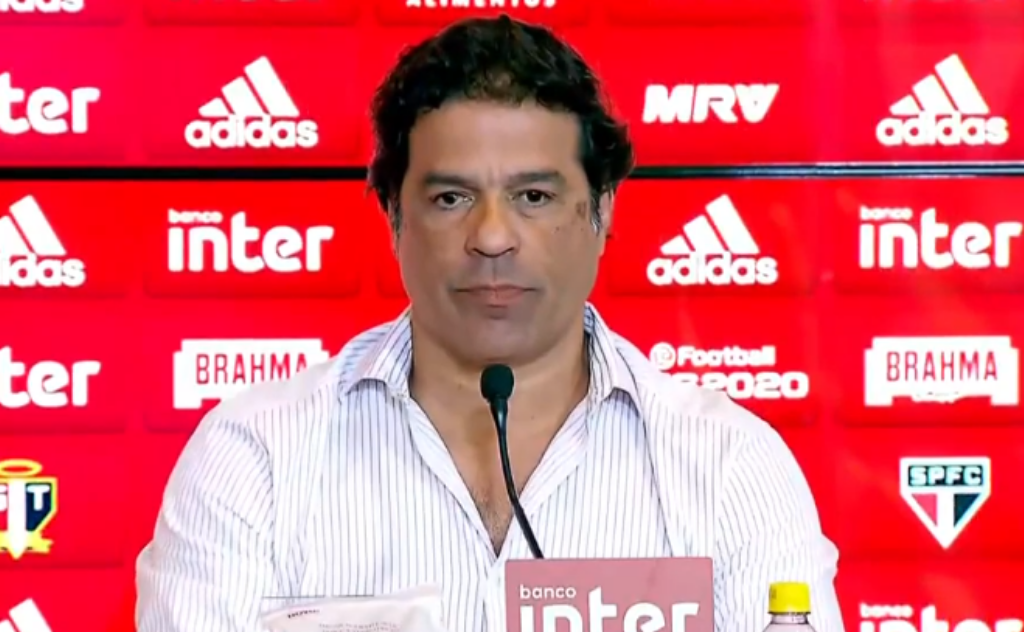 Raí em entrevista coletiva - Transmissão Globoesporte