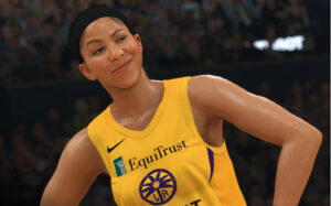 {} - Candace Parker (Crédito: Reprodução NBA2K20)