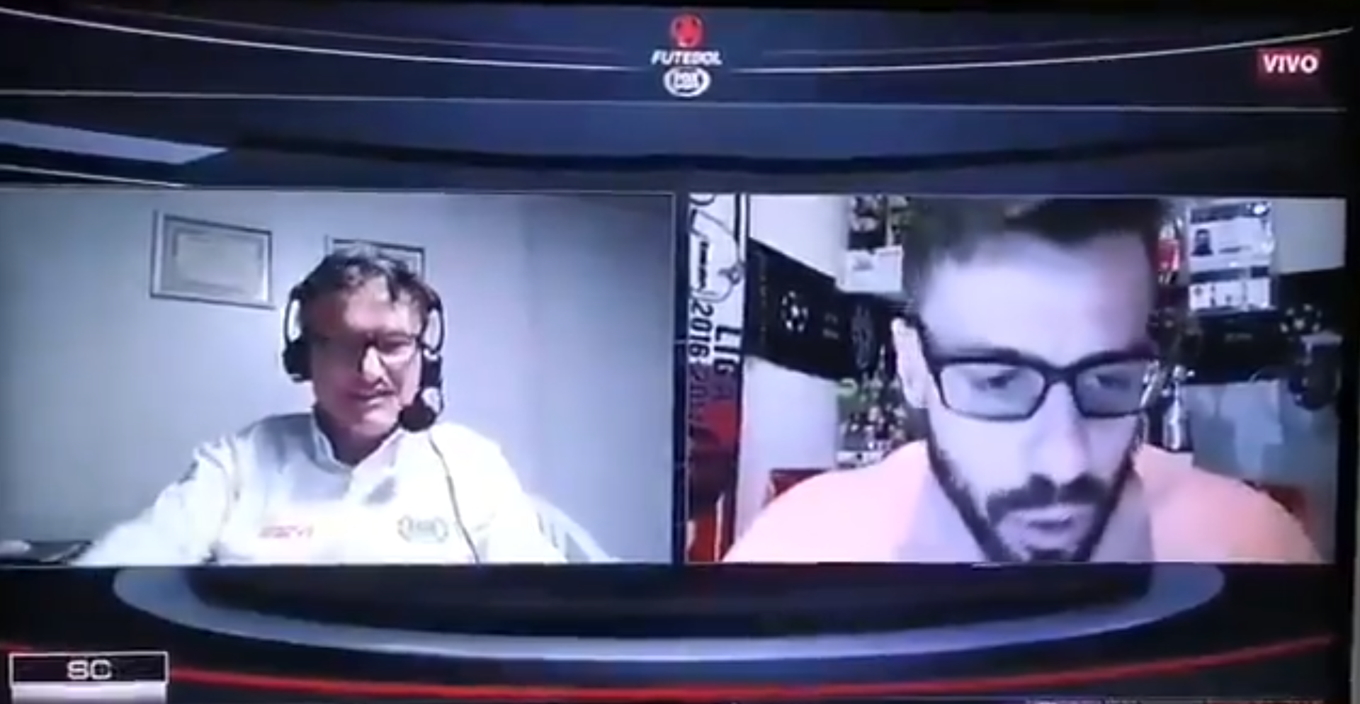 Facincani esclarece ‘polêmica’ após surgir sem camisa ao vivo: “Fiquem tranquilos” - Transmissão/ ESPN Brasil