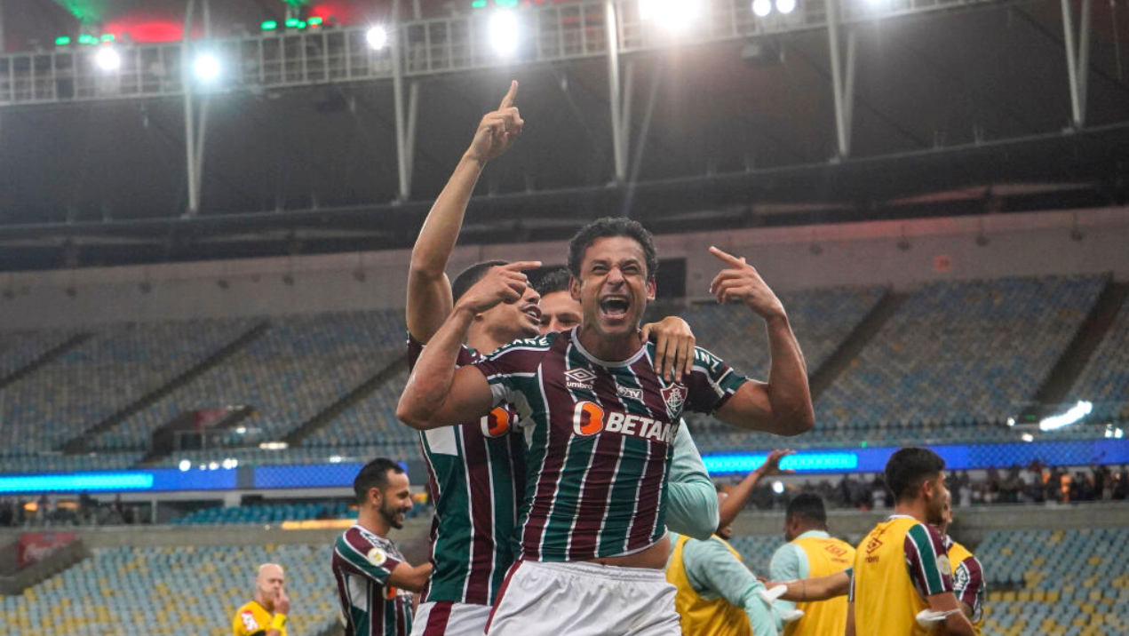 Fred comemorando o gol do Fluminense diante do América-MG pelo Brasileirão - GettyImages