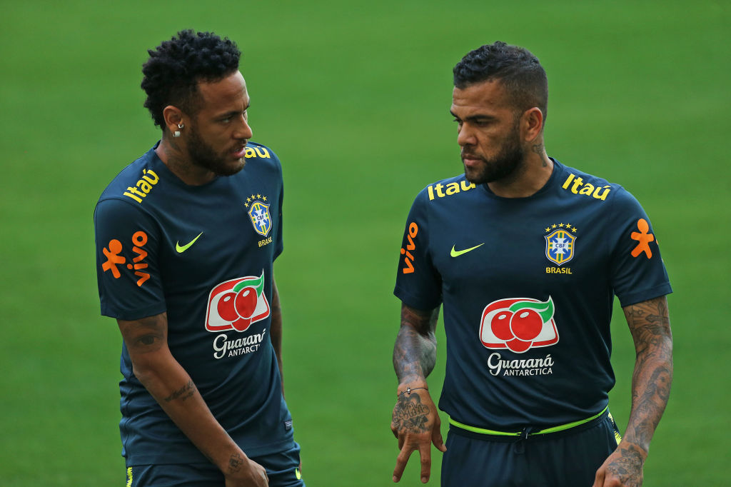 Neymar e Daniel Alves trabalharam juntos no PSG e na Seleção Brasileira - GettyImages