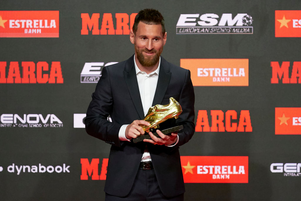 Lionel Messi ganhou a chuteira de ouro pela sexta vez e quarta consecutiva - Getty Images