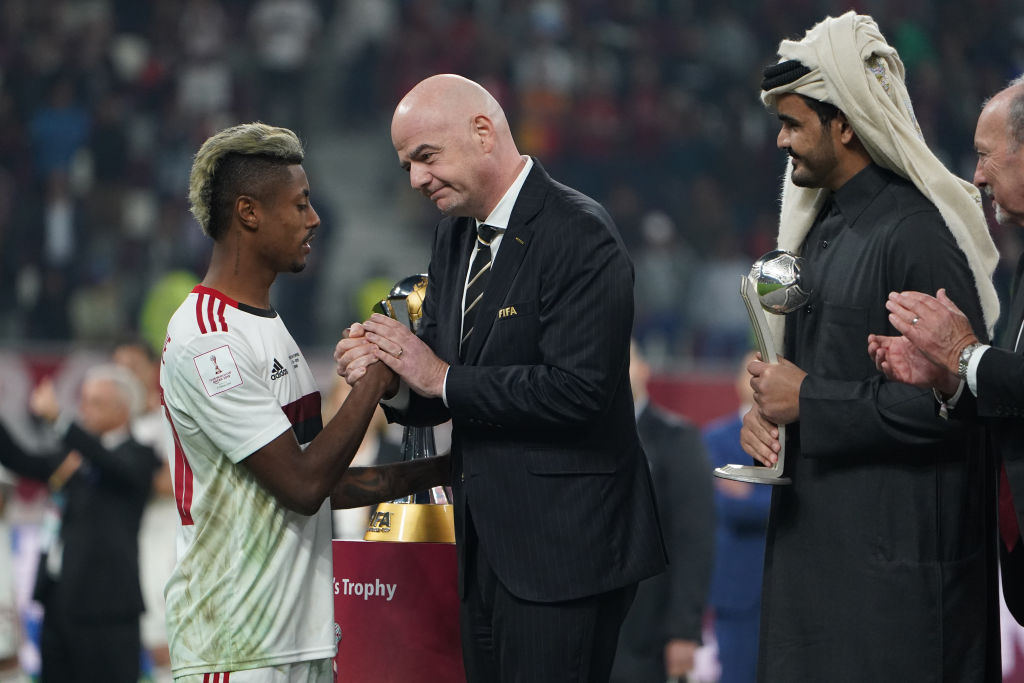 Bruno Henrique foi eleito o segundo melhor jogador do Mundial de Clubes - GettyImages