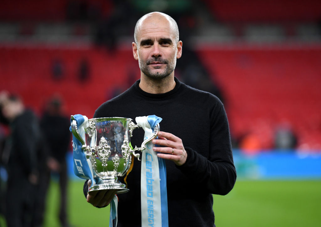 Guardiola em ação pelo Manchester City - GettyImages