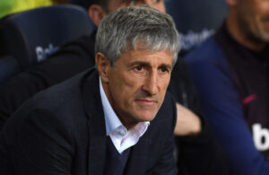 Quique Setién em ação pelo Barcelona - GettyImages