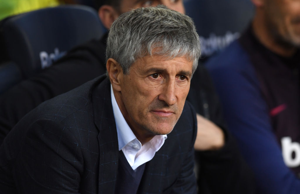 Quique Setién em ação pelo Barcelona - GettyImages