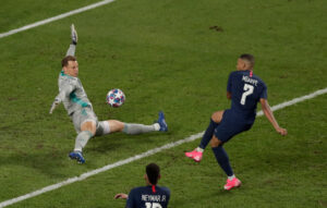 Mbappé na final da Champions League contra o Bayern de Munique - Getty Images