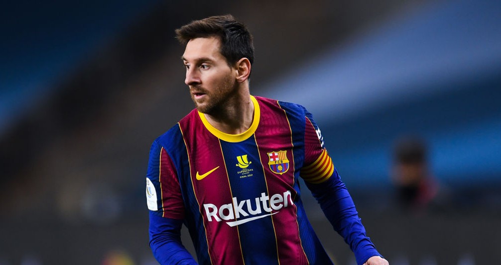 Messi em ação com a camisa do Barcelona - GettyImages