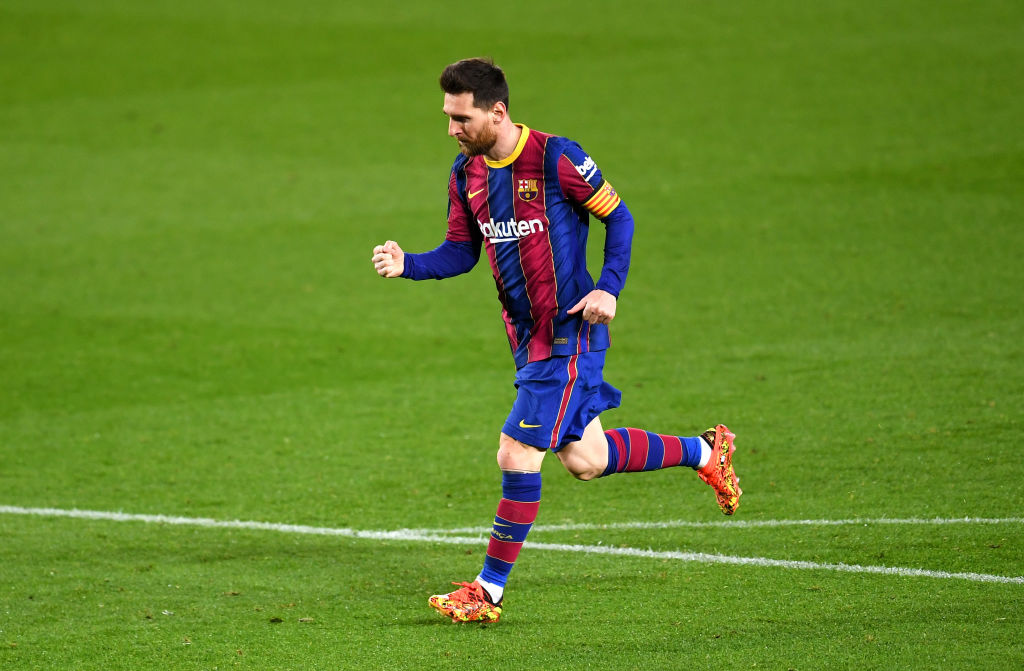 Lionel Messi em ação com a camisa do Barcelona - GettyImages