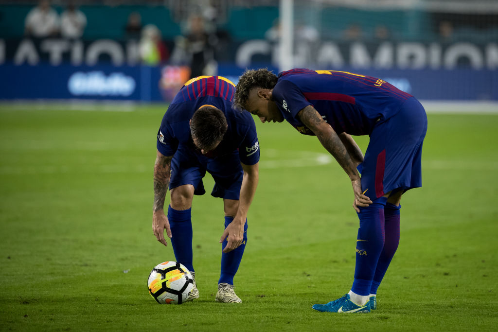 Neymar Jr segue em contato com Messi para reviver'nova er' do trio MSN - GettyImages