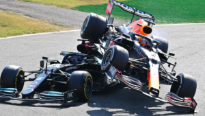 Acidente entre Hamilton e Verstappen - Getty Images