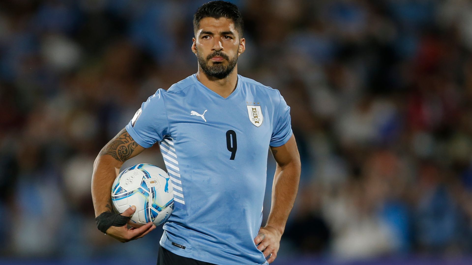 Suárez, do Uruguai, em campo - Getty Images